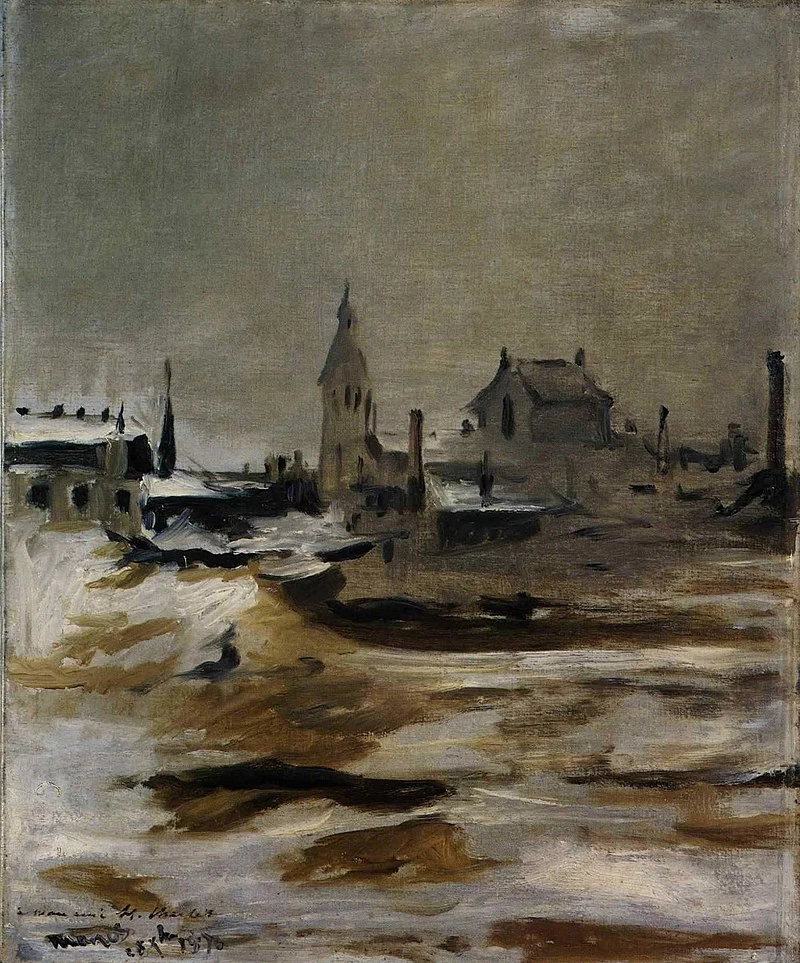  102-Édouard Manet, Effetto neve a Petit–Montrouge, 1870 